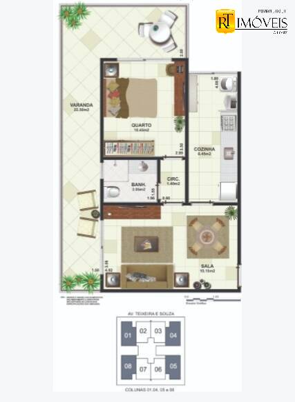 Apartamento à venda com 1 quarto, 56m² - Foto 16