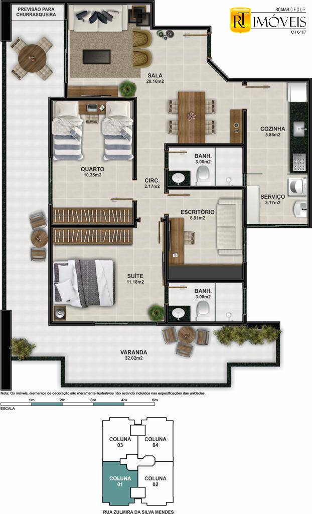 Apartamento à venda com 2 quartos, 105m² - Foto 32