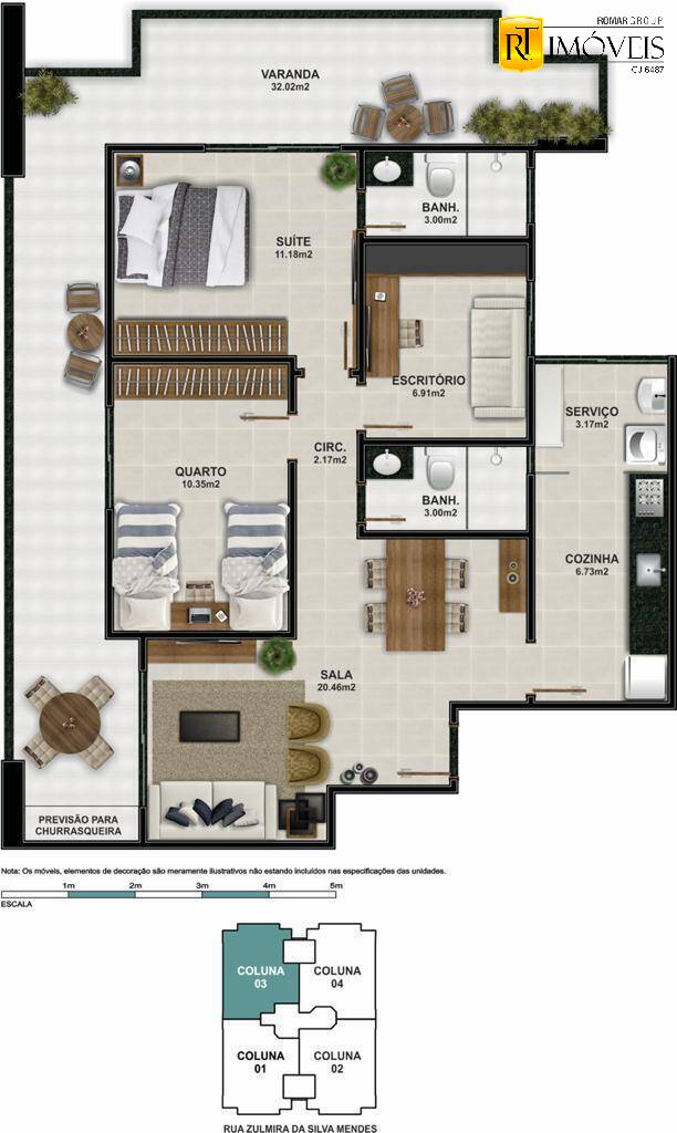 Apartamento à venda com 2 quartos, 105m² - Foto 33