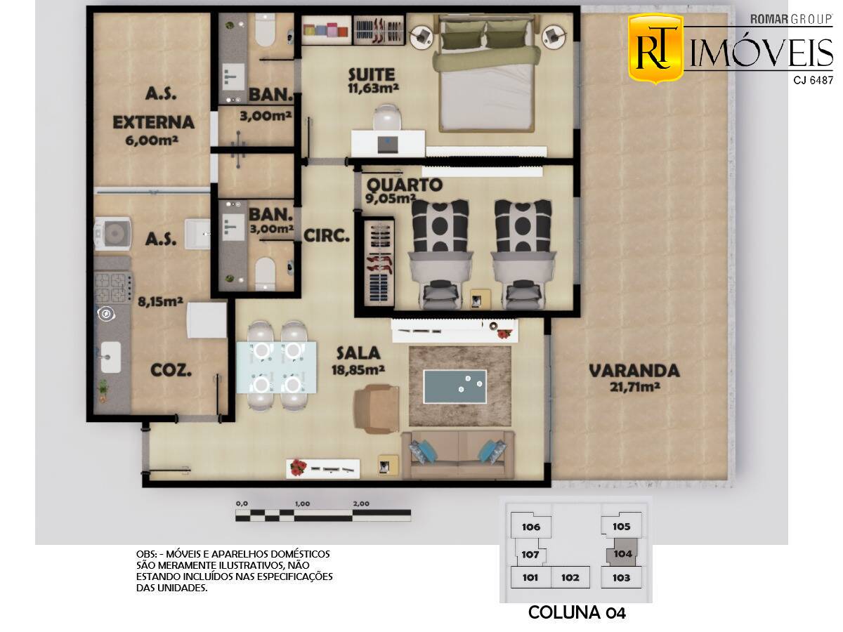 Apartamento à venda com 2 quartos, 74m² - Foto 79