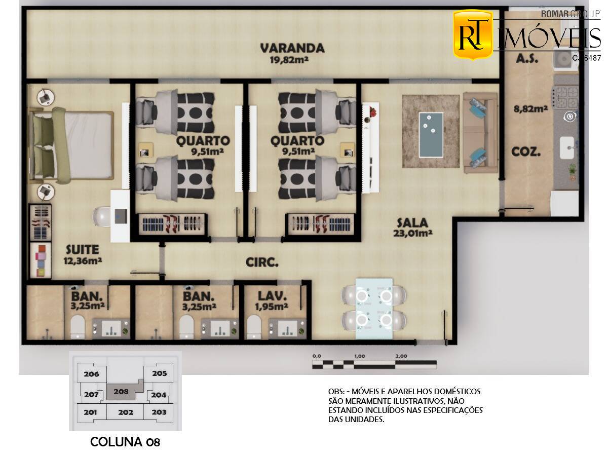 Apartamento à venda com 2 quartos, 74m² - Foto 82