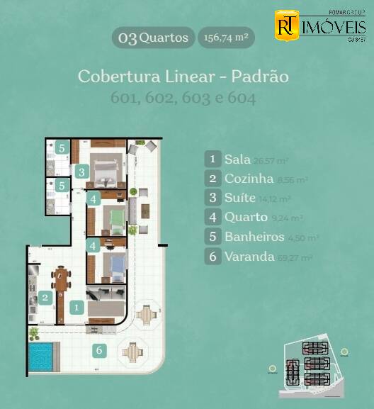 Apartamento à venda com 1 quarto, 64m² - Foto 19