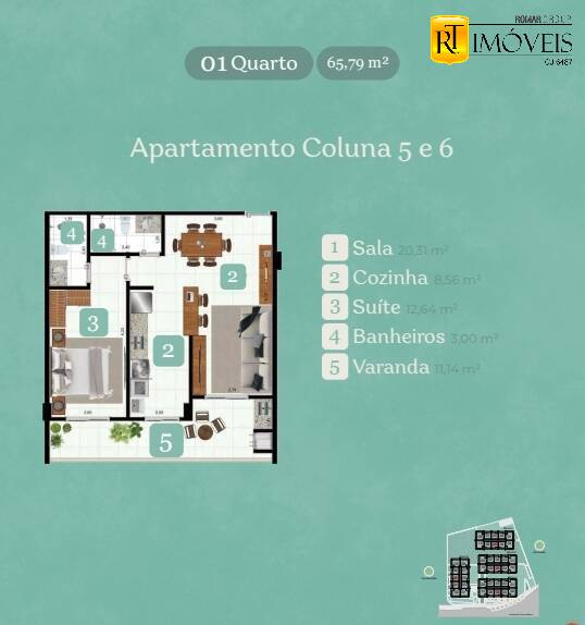 Apartamento à venda com 1 quarto, 64m² - Foto 25