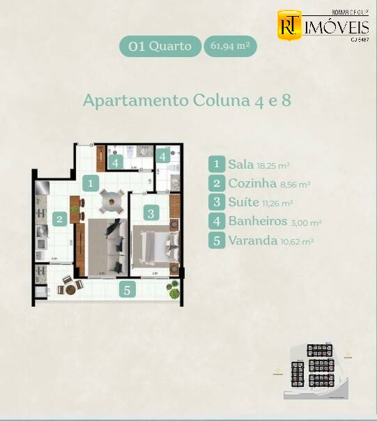 Apartamento à venda com 1 quarto, 64m² - Foto 26