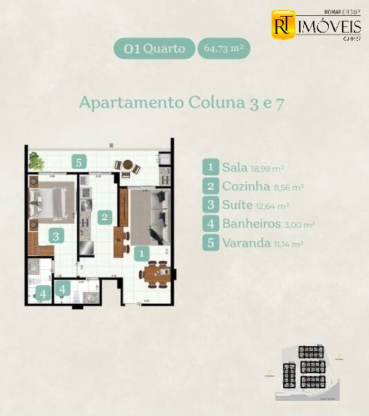 Apartamento à venda com 1 quarto, 64m² - Foto 27