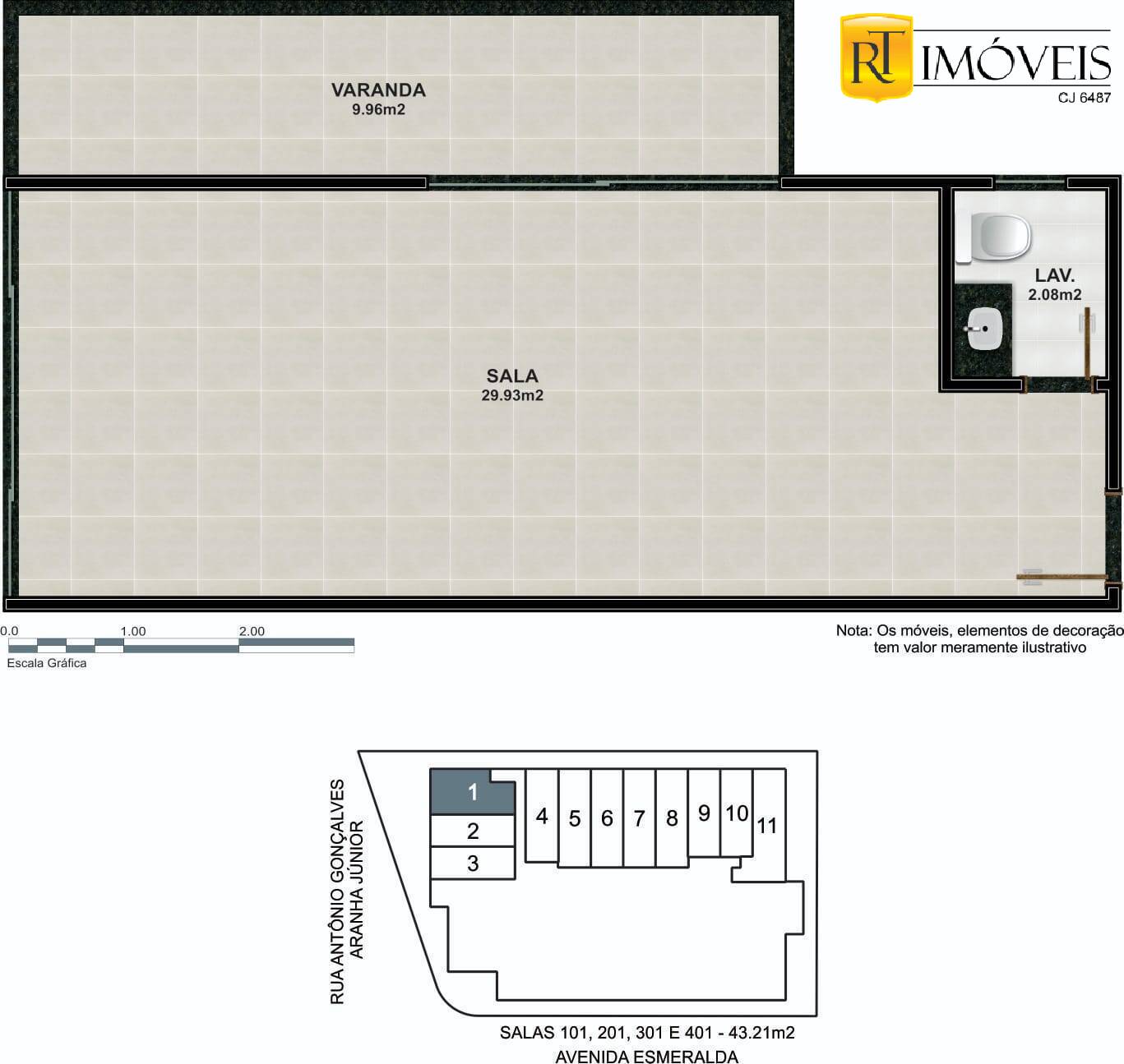 Apartamento à venda com 1 quarto, 53m² - Foto 42